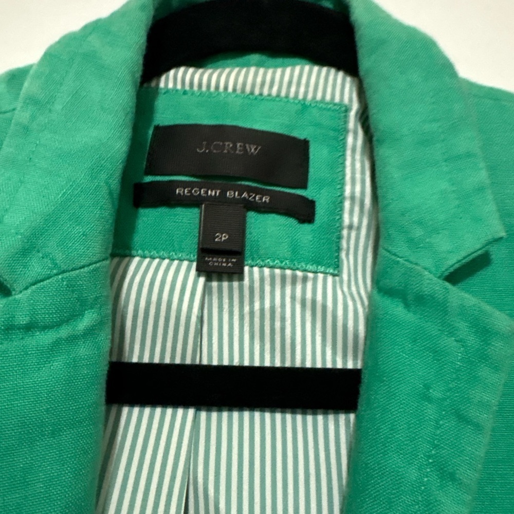 J.Crew linen Regent blazer patina green - Picture 3 of 4